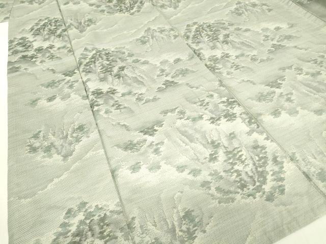 平和屋着物▽本場大島紬　7マルキ　単衣　総絣　遠山風景文　正絹　逸品　DABE4333az