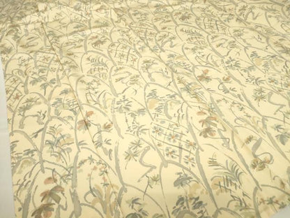 平和屋着物▽上質な小紋　単衣　重ね山花文　正絹　逸品　DABE4334az