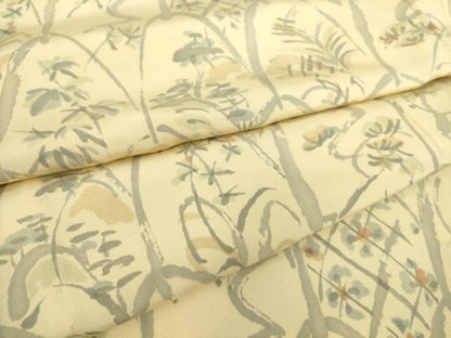 平和屋着物▽上質な小紋　単衣　重ね山花文　正絹　逸品　DABE4334az