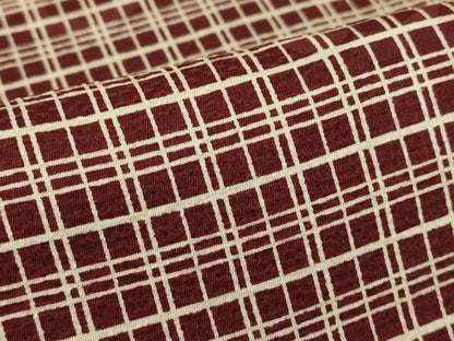 平和屋着物▽上質な小紋　単衣　格子　正絹　逸品　DABE4337az