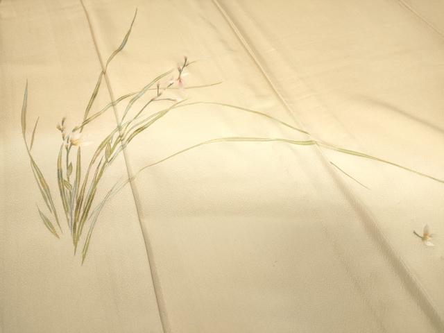 平和屋着物▽中国三大刺繍　蘇州刺繍　総刺繍　訪問着　単衣　草花文　暈し染め　金糸　正絹　逸品　DABE4339az