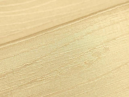 平和屋着物▽上質な色無地　単衣　立波地紋　香色　正絹　逸品　DABE4354az