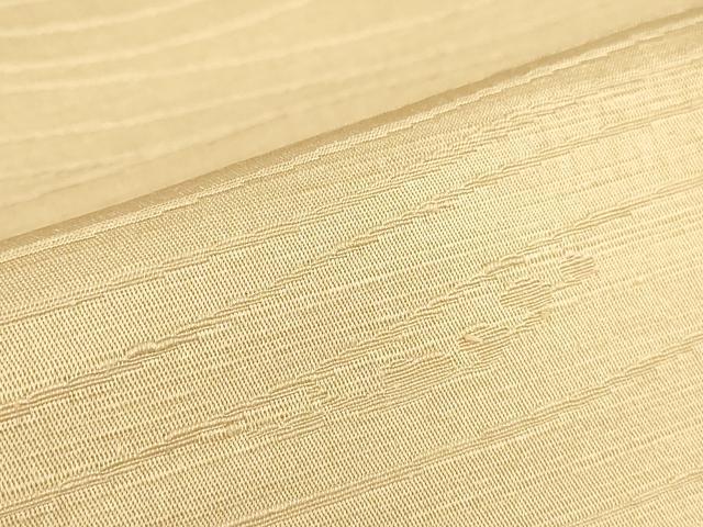 平和屋着物▽上質な色無地　単衣　立波地紋　香色　正絹　逸品　DABE4354az