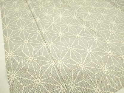 平和屋着物▽上質な紬　単衣　麻の葉文　正絹　逸品　DABE4356az
