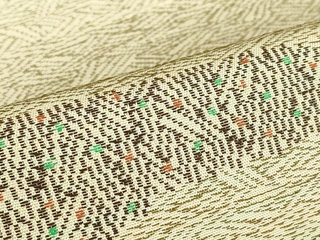 平和屋着物▽上質なお召　単衣　エ霞文　正絹　逸品　DABE4357az