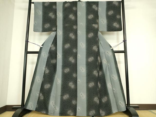 平和屋着物▽小紋　単衣　舞花間道　洗える着物　DABE4375az