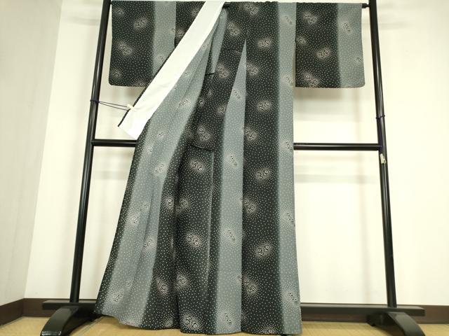 平和屋着物▽小紋　単衣　舞花間道　洗える着物　DABE4375az