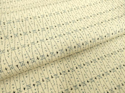 平和屋着物▽本塩沢　単衣　立涌文　正絹　逸品　DABE4385az