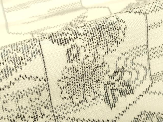 平和屋着物▽上質な紬　単衣　亀甲花文　正絹　逸品　DABE4387az