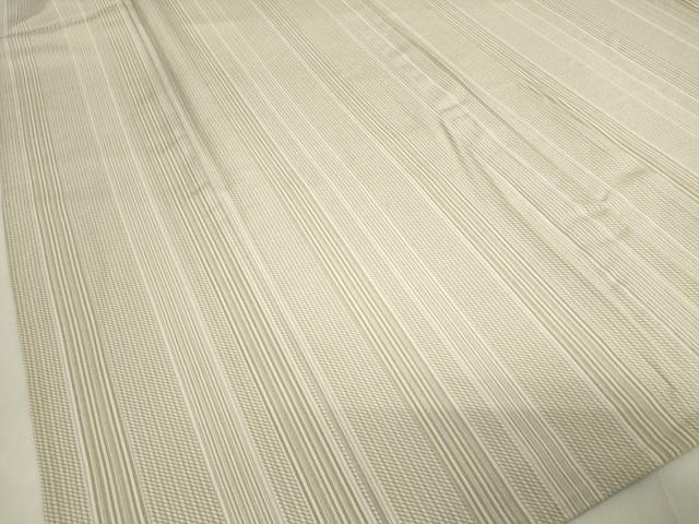 平和屋着物▽上質な小紋　単衣　縞　正絹　逸品　DABE4388az