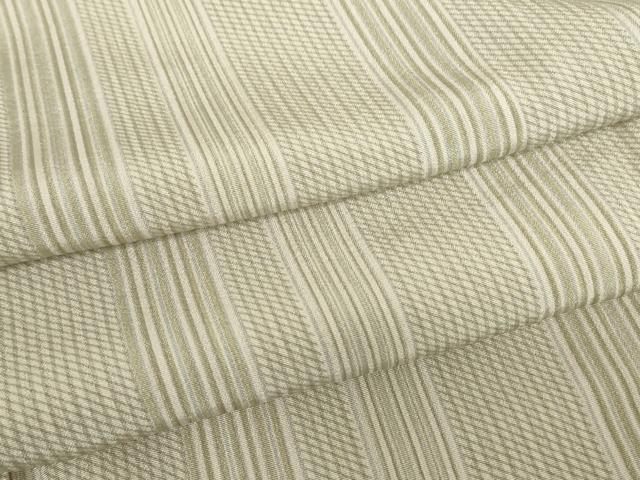 平和屋着物▽上質な小紋　単衣　縞　正絹　逸品　DABE4388az