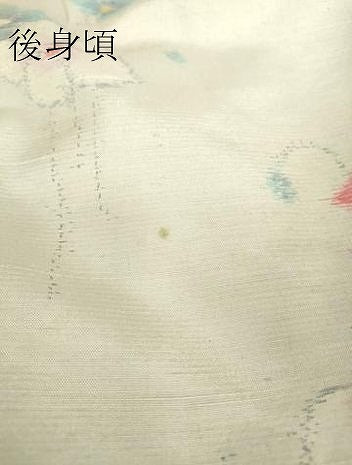 平和屋着物▽上質な紬　単衣　舞花文　正絹　逸品　DABE4389az