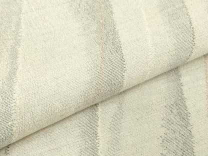 平和屋着物▽上質なお召　単衣　紗綾型斜線文　正絹　逸品　DABE4397az