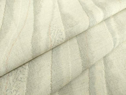 平和屋着物▽上質なお召　単衣　紗綾型斜線文　正絹　逸品　DABE4397az