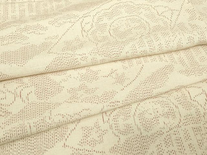 平和屋着物▽上質な紬　単衣　地紙流水松文　正絹　逸品　DABE4406az