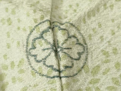 平和屋着物▽訪問着　単衣　刺繍　裏菊に橘　正絹　逸品　DABE4412az