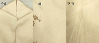 平和屋着物▽訪問着　単衣　花車檜扇花文　暈し染め　金銀彩　正絹　逸品　DABE4421az