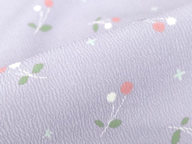 平和屋着物▽小紋　単衣　舞花文　洗える着物　DABE4433az