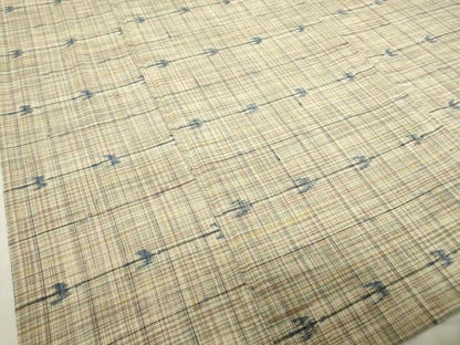 平和屋着物▽上質な紬　単衣　飛鳥文　正絹　逸品　DABE4435az