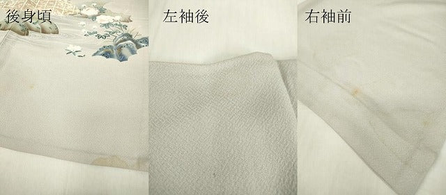 平和屋着物▽訪問着　単衣　休み鳥老松文　金彩　正絹　逸品　DABE4442az