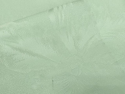 平和屋着物▽無地絵羽訪問着　単衣　舞花地紋　白緑色　正絹　逸品　DABE4443az