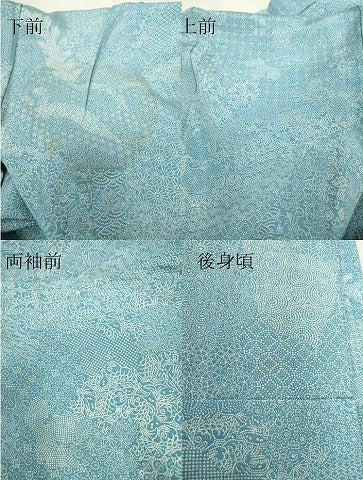 平和屋着物▽江戸小紋　単衣　寄せ小紋柄　正絹　逸品　DABE4445az