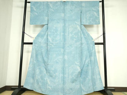 平和屋着物▽江戸小紋　単衣　寄せ小紋柄　正絹　逸品　DABE4445az