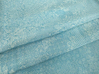 平和屋着物▽江戸小紋　単衣　寄せ小紋柄　正絹　逸品　DABE4445az