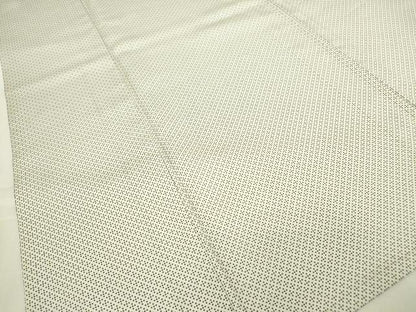 平和屋着物▽上質なお召　単衣　吉祥柄　正絹　逸品　DABE4452az