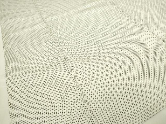 平和屋着物▽上質なお召　単衣　吉祥柄　正絹　逸品　DABE4452az
