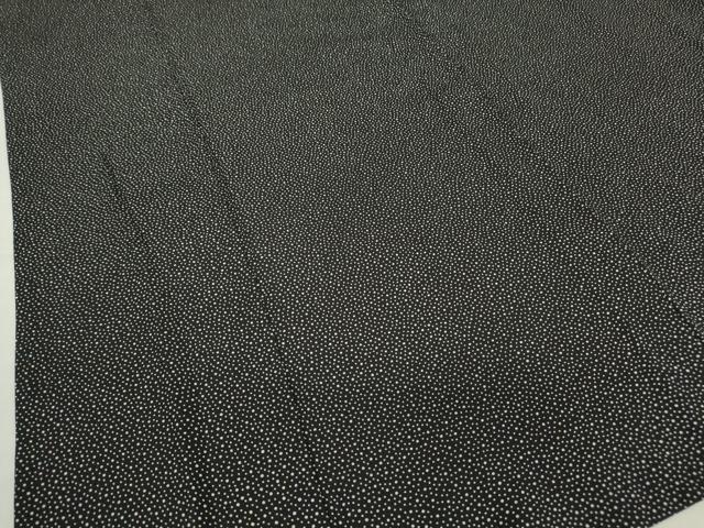 平和屋着物▽上質な小紋　単衣　両面染め　大小霰　黒地　正絹　逸品　DABE4453az