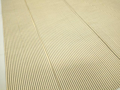 平和屋着物▽上質な紬　単衣　縞　正絹　逸品　DABE4456az