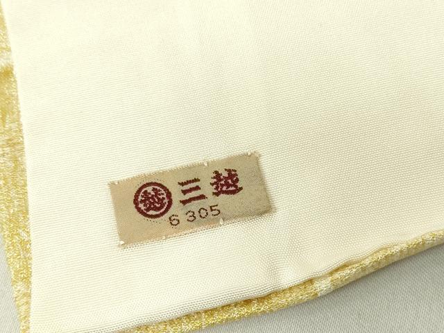 平和屋着物▽上質な小紋　単衣　市松花文　金糸　三越扱い　正絹　逸品　DABE4461az