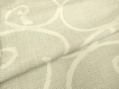 平和屋着物▽上質な紬　単衣　唐草文　正絹　逸品　DABE4462az