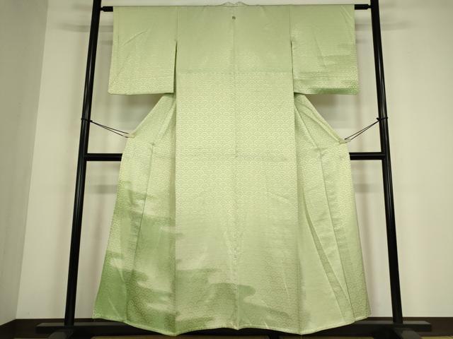 平和屋着物▽訪問着　単衣　刺繍　正倉院青海波花文　暈し染め　正絹　逸品　DABE4479az