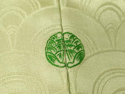 平和屋着物▽訪問着　単衣　刺繍　正倉院青海波花文　暈し染め　正絹　逸品　DABE4479az