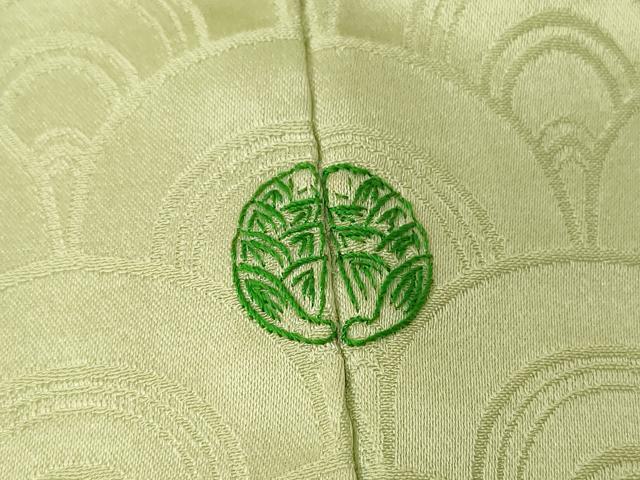 平和屋着物▽訪問着　単衣　刺繍　正倉院青海波花文　暈し染め　正絹　逸品　DABE4479az