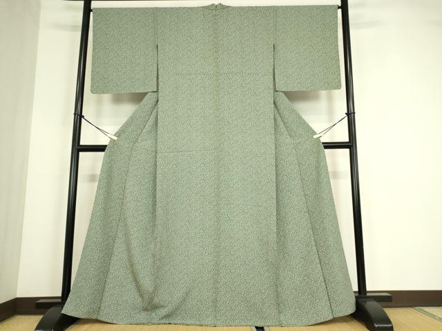 平和屋着物▽上質な小紋　単衣　成り物　正絹　逸品　DABE4489az