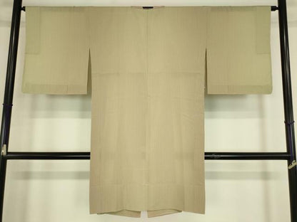 平和屋着物▽道中着　スリーシーズン　春夏秋　塵除け　紗　斜線文　ロング丈　正絹　逸品　未使用　DABE4501az