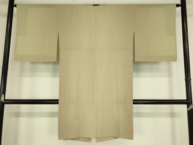 平和屋着物▽道中着　スリーシーズン　春夏秋　塵除け　紗　斜線文　ロング丈　正絹　逸品　未使用　DABE4501az