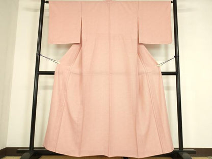 平和屋着物▽江戸小紋　単衣　鹿の子文　正絹　逸品　DABE4503az