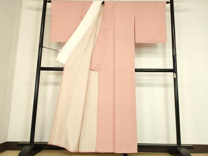 平和屋着物▽江戸小紋　単衣　鹿の子文　正絹　逸品　DABE4503az