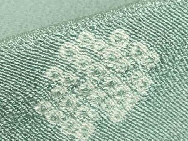 平和屋着物▽上質な小紋　単衣　絞り　花丸文　金彩　正絹　逸品　DABE4509az