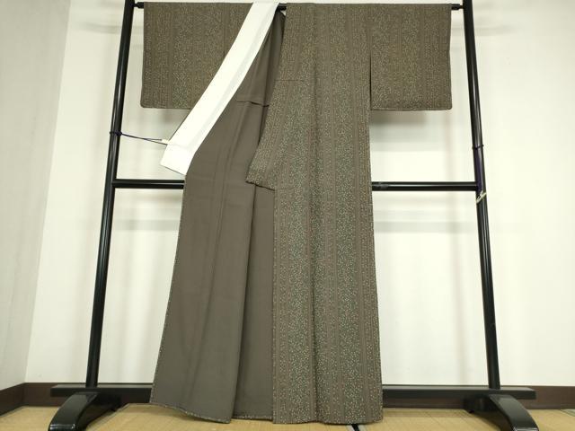 平和屋着物▽上質な小紋　単衣　花間道　正絹　逸品　未使用　DABE4519az