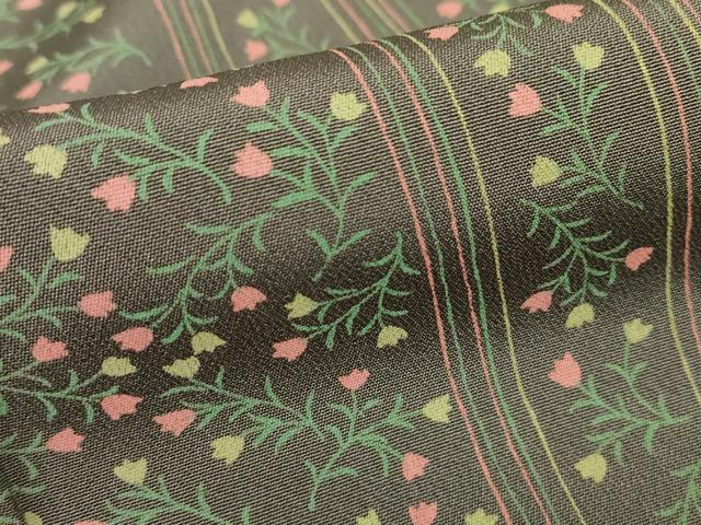 平和屋着物▽上質な小紋　単衣　花間道　正絹　逸品　未使用　DABE4519az