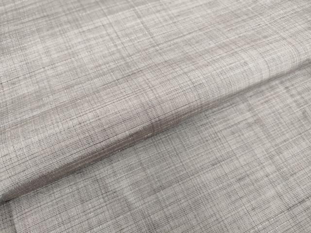 平和屋着物▽上質な紬　単衣　霞文　正絹　逸品　DABE4520az