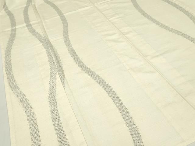 平和屋着物▽上質な紬　単衣　立涌文　正絹　逸品　DABE4522az