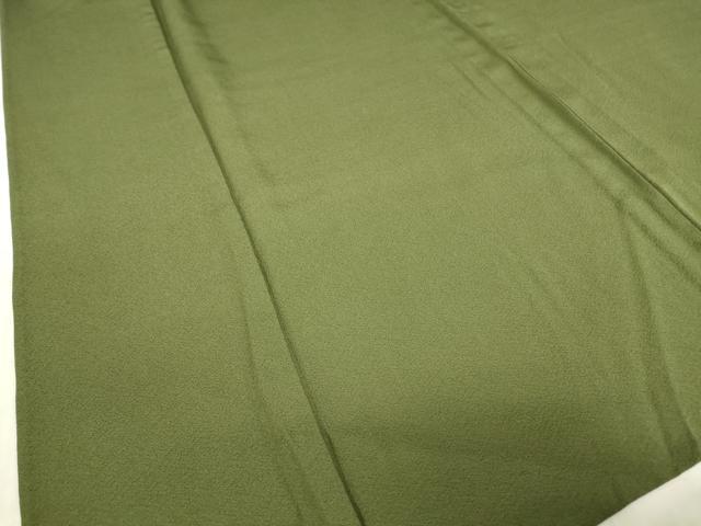 平和屋着物▽上質な色無地　単衣　革色　正絹　逸品　DABE4536az