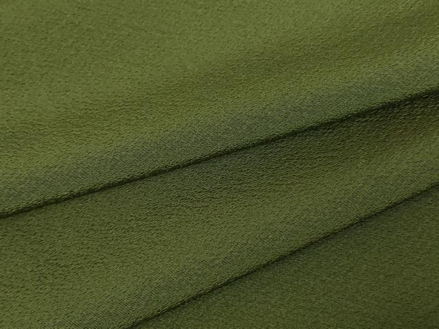 平和屋着物▽上質な色無地　単衣　革色　正絹　逸品　DABE4536az