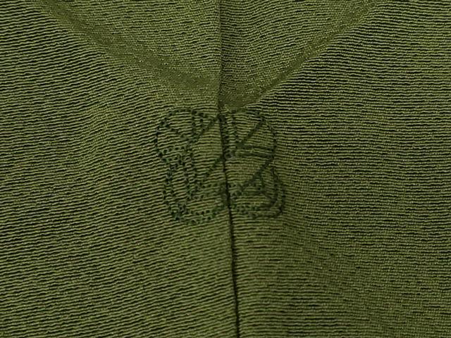 平和屋着物▽上質な色無地　単衣　革色　正絹　逸品　DABE4536az